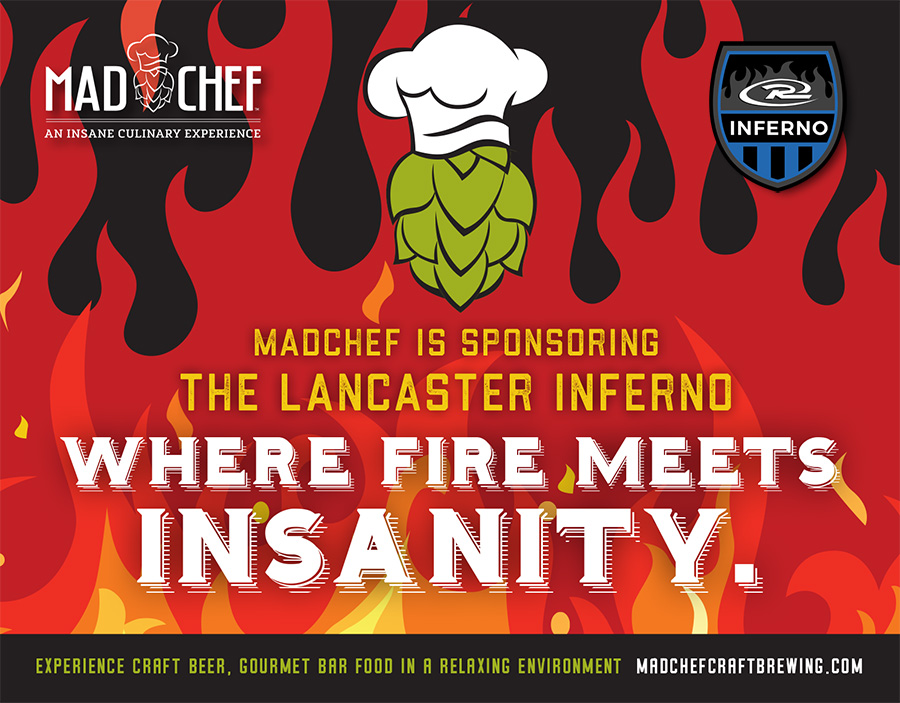 Mad Chef Craft Brewing Lancaster Pennsylvania Lancaster Inferno Rush Women's Soccer Bee